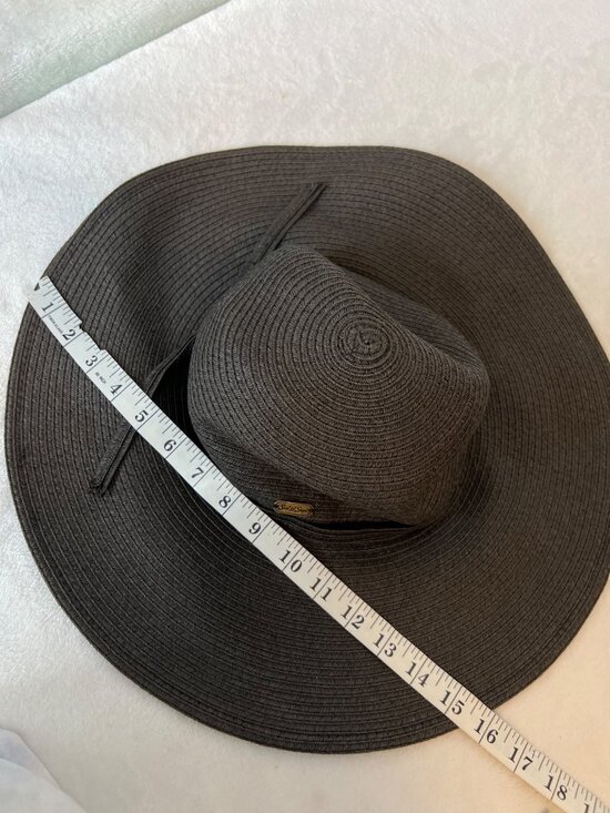 Sun N Sand Headwear UPF 50+ Woven Hat Comfort Band Black Floppy Big hat Vacation